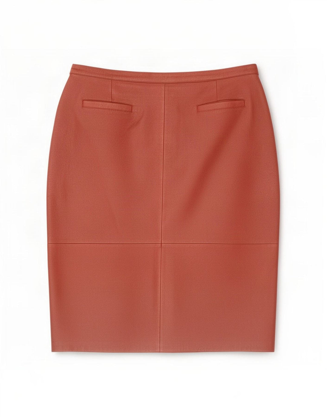 Saia de couro feminina vintage W34 grande vermelha