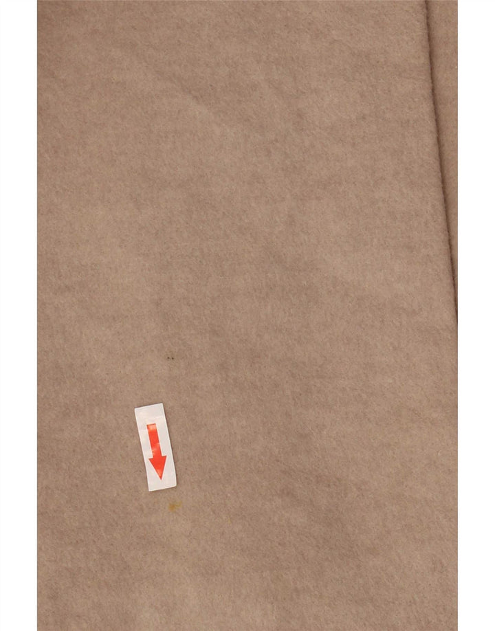 Casaco feminino Marks & Spencer com peito duplo Reino Unido 12 lã bege médio