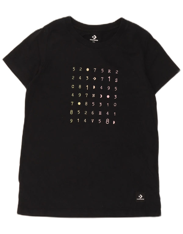 Camiseta feminina Converse com estampa gráfica UK 6 XS algodão preto