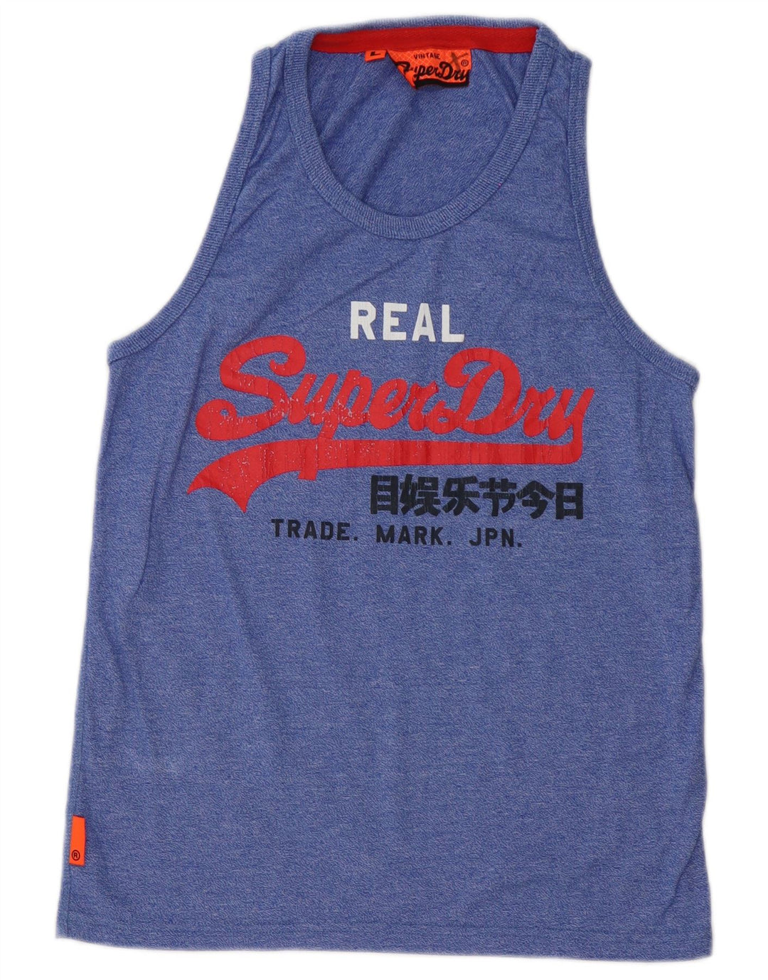 Superdry Mens Graphic Vest Top Grande Azul