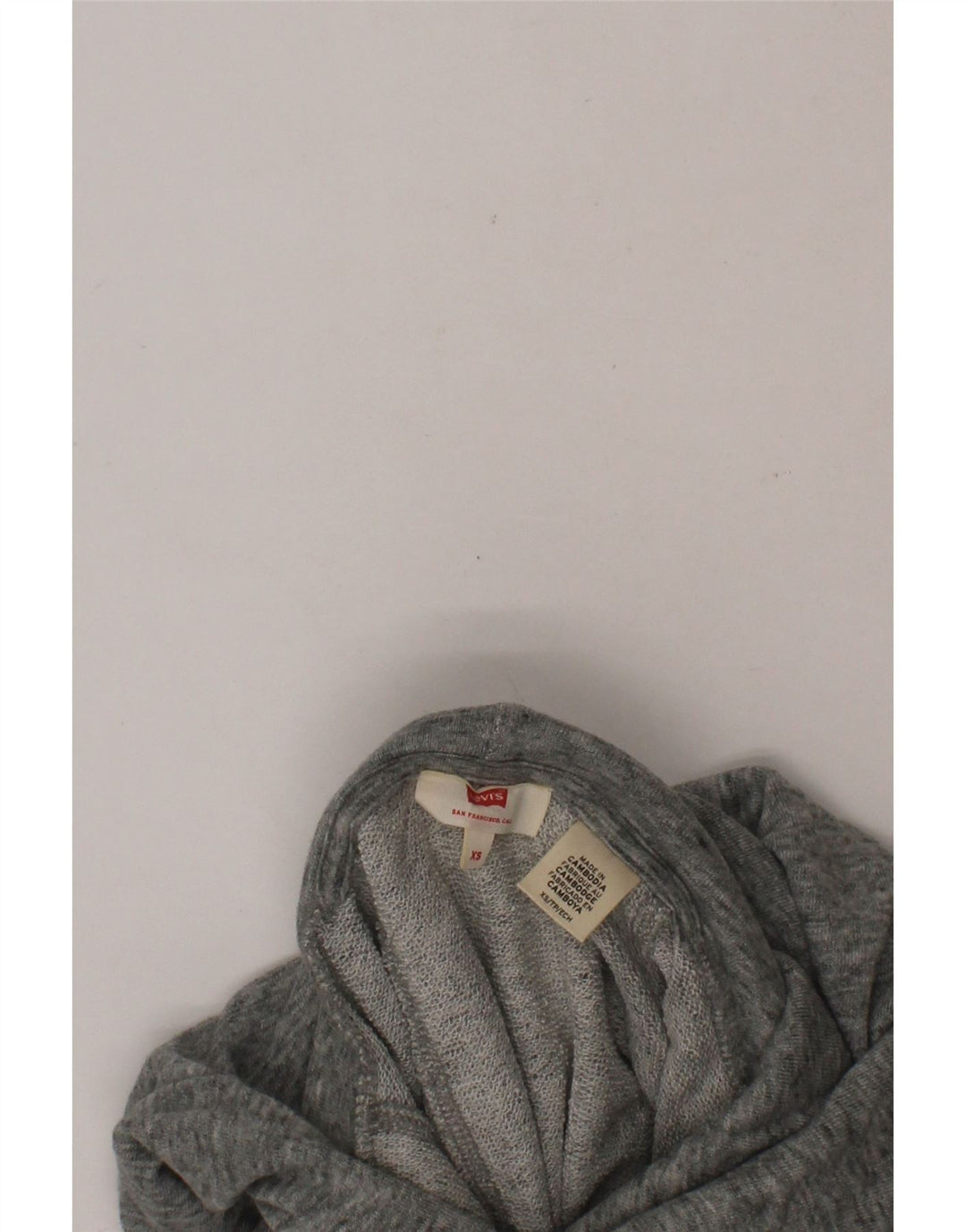 LEVI'S Boys Graphic Hoodie Jumper 11-12 Years XS Grey Cotton Vintage Levi's and Second-Hand Levi's from Messina Hembry 