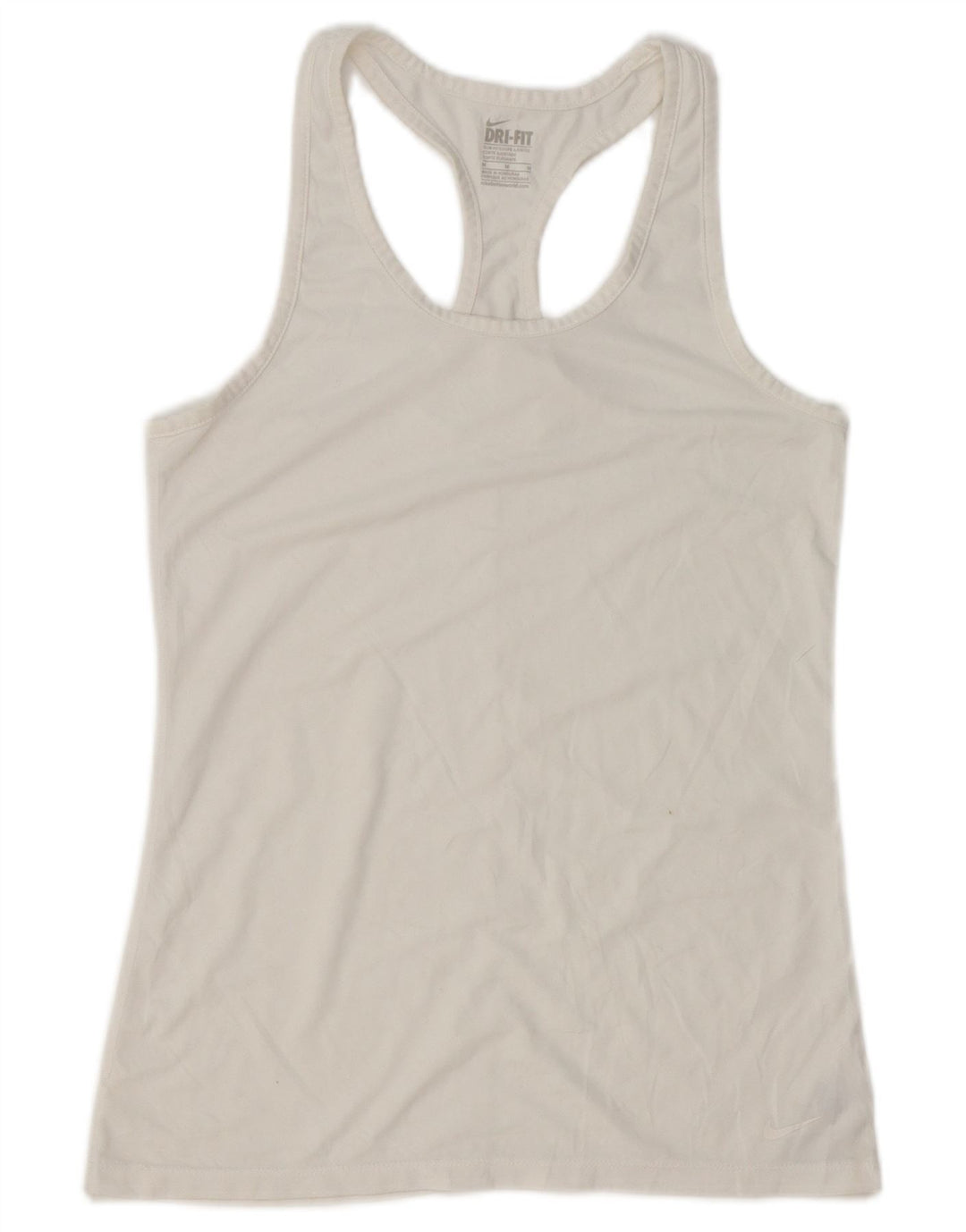 Colete feminino Nike Dri Fit Slim Fit UK 12 médio branco poliéster