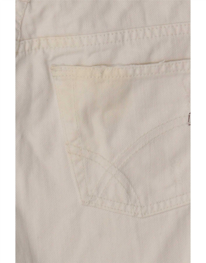 Gas Womens Slim Jeans W29 L34 Algodão Branco