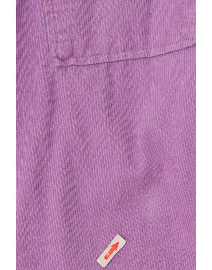 Jaqueta feminina de veludo cotelê Zara UK 16 grande algodão roxo