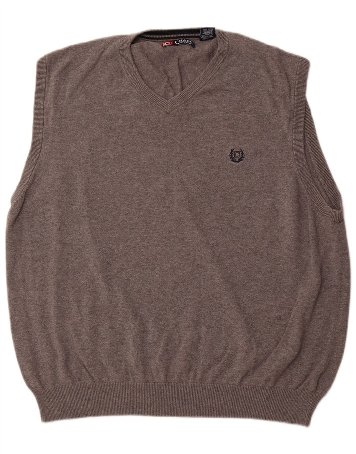 Regata masculina CHAPS colete 2XL algodão cinza