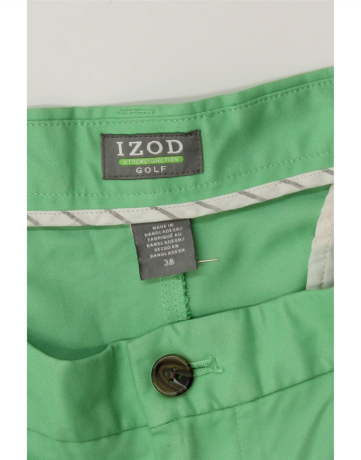 IZOD Mens Pegged Chino Shorts W38 XL Verde