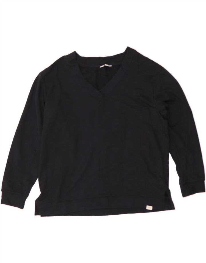 ORVIS Womens Sweatshirt Jumper UK 16 Large Black Modal Vintage Orvis and Second-Hand Orvis from Messina Hembry 