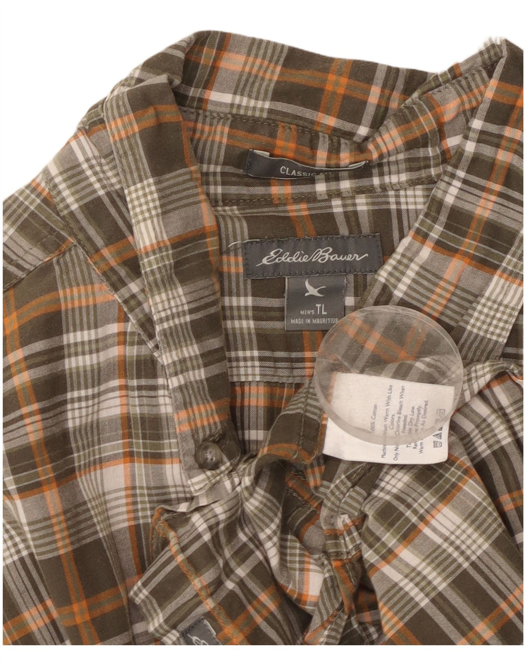 Camisa masculina de manga curta Eddie Bauer Classic Fit grande xadrez multicolorida
