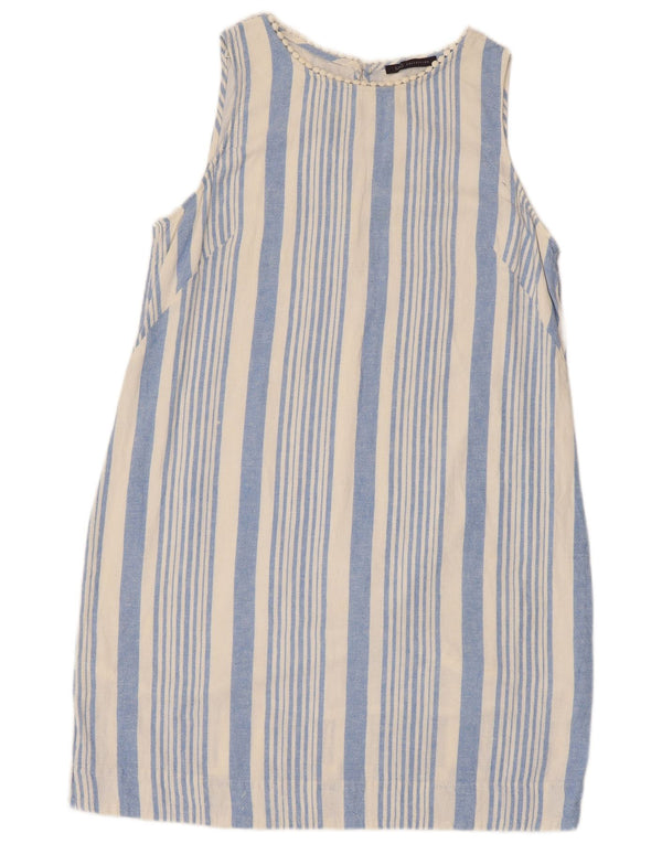 Vestido básico feminino sem mangas Marks & Spencer Reino Unido 16 listrado azul grande