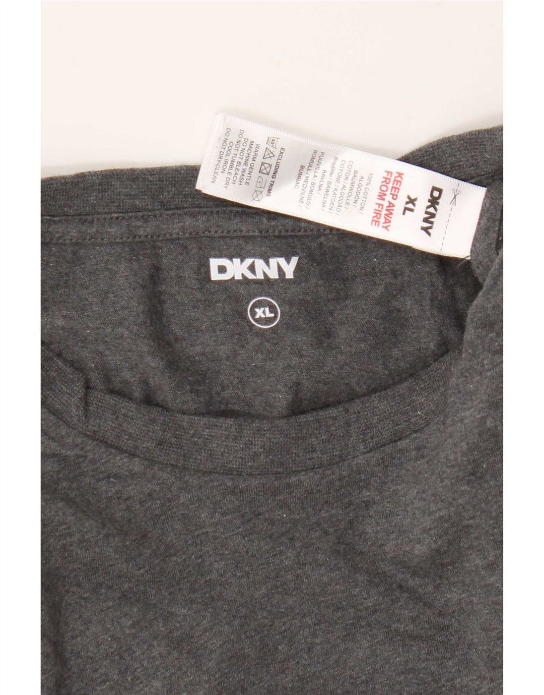 Camiseta masculina Dkny Top XL algodão cinza