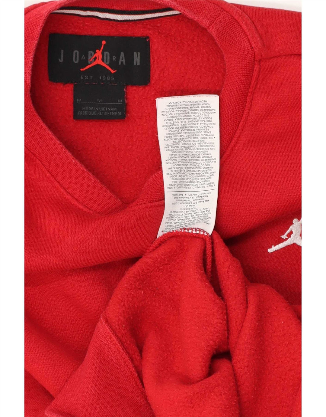 Jordan moletom masculino jumper médio algodão vermelho