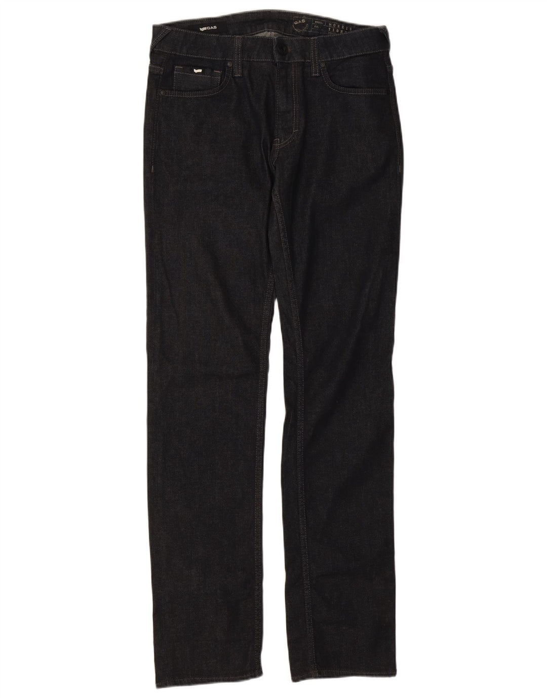 Gas Womens Straight Jeans W32 L34 Azul Marinho Algodão