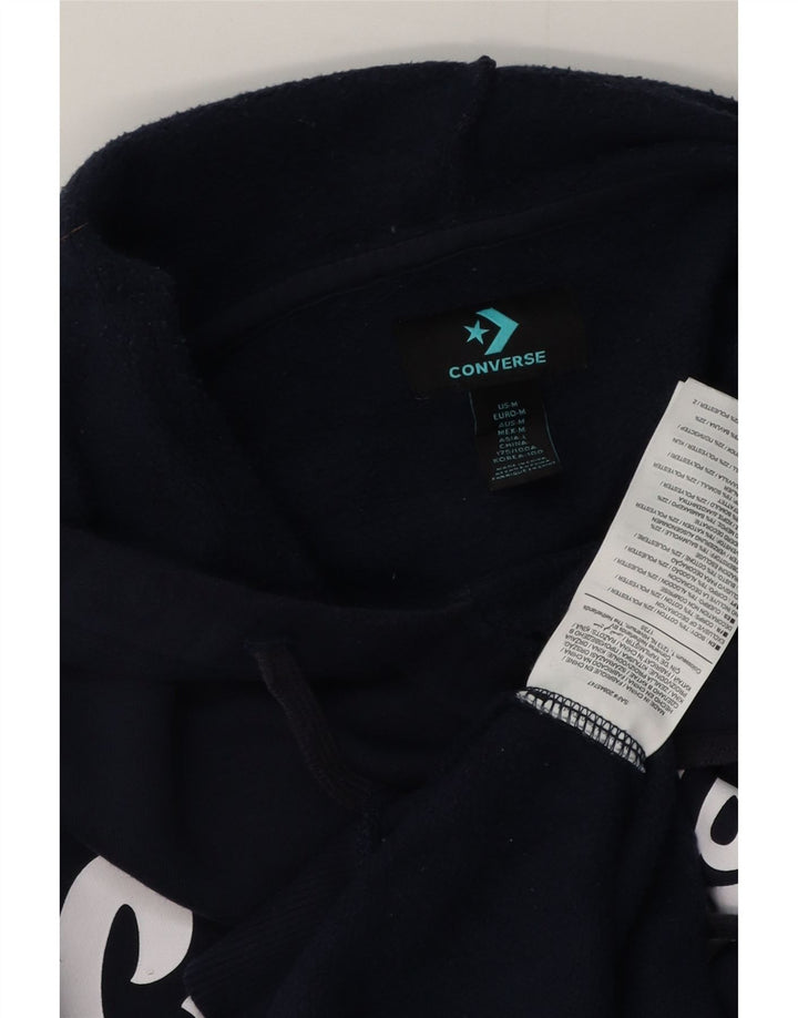 Converse masculino gráfico moletom com capuz médio algodão azul marinho