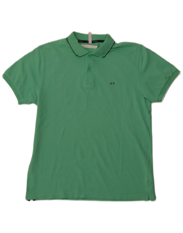 Camisa polo masculina SUNDEK grande algodão verde