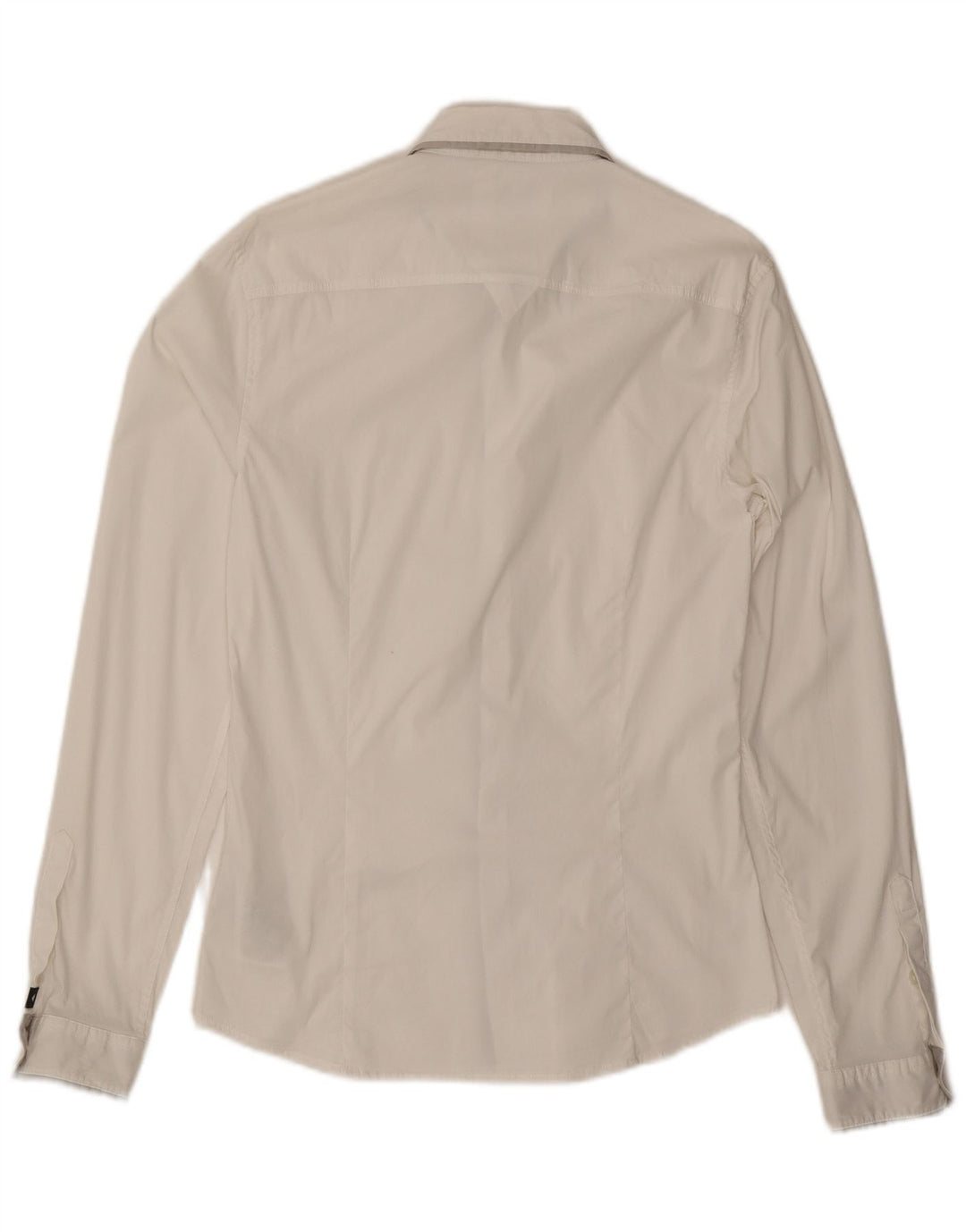 Camisa masculina GUESS Slim Fit pequena de algodão branco