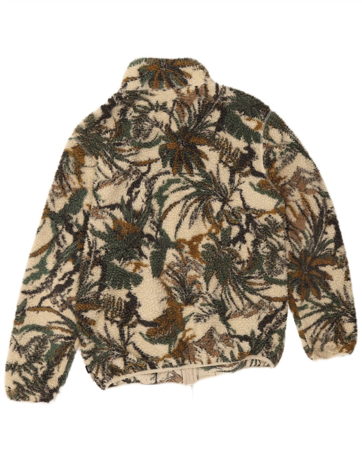 Jaqueta Vans Mens Fleece UK 38 Médio Verde Floral Poliéster