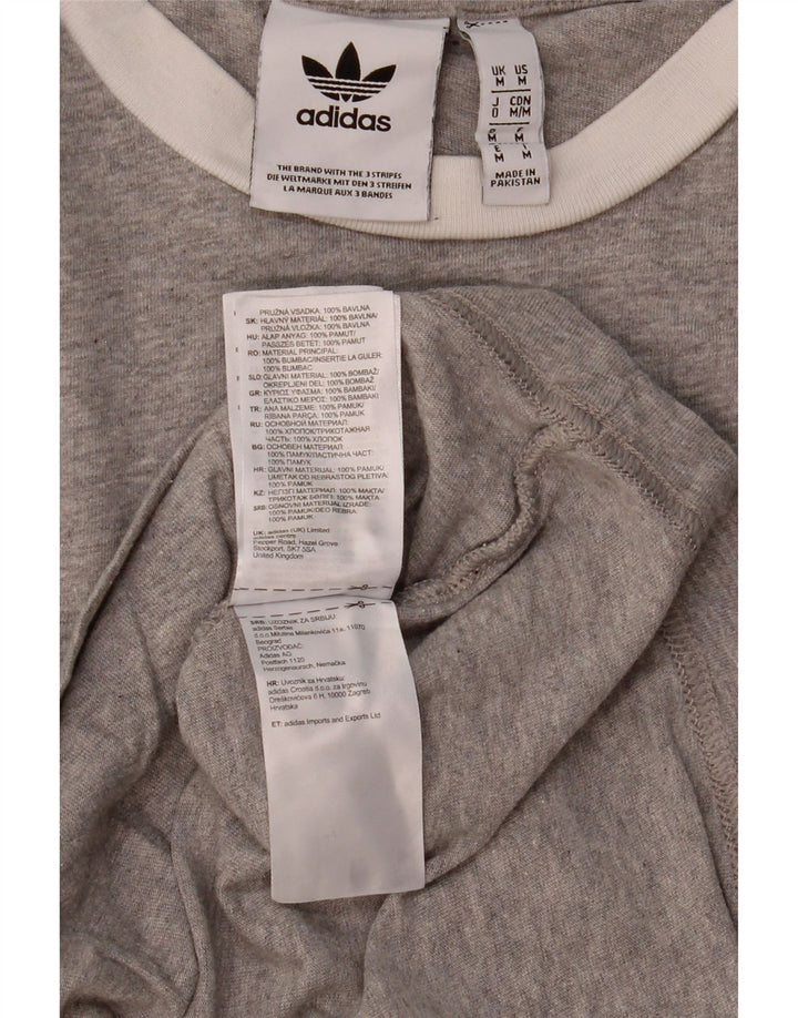 Camiseta masculina Adidas Top cinza médio algodão