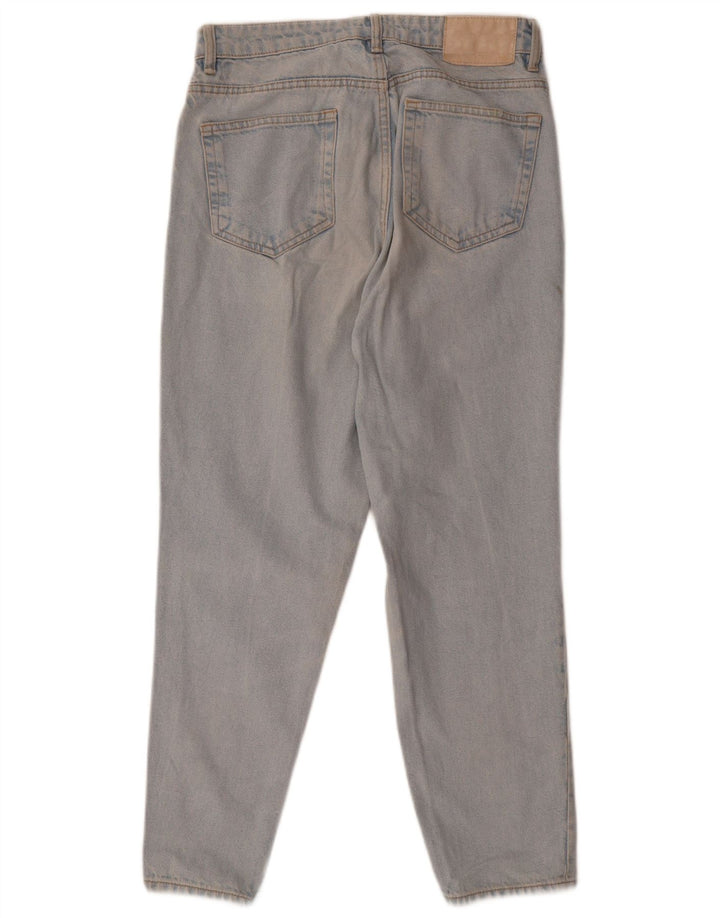 Zara Jeans feminino cintura alta cônico EU 40 médio W30 L26 azul