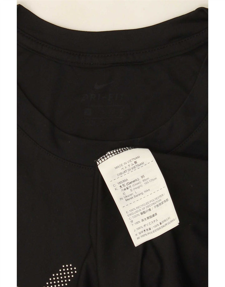 Nike Mens Dri Fit Graphic Vest Top Grande Poliéster Preto