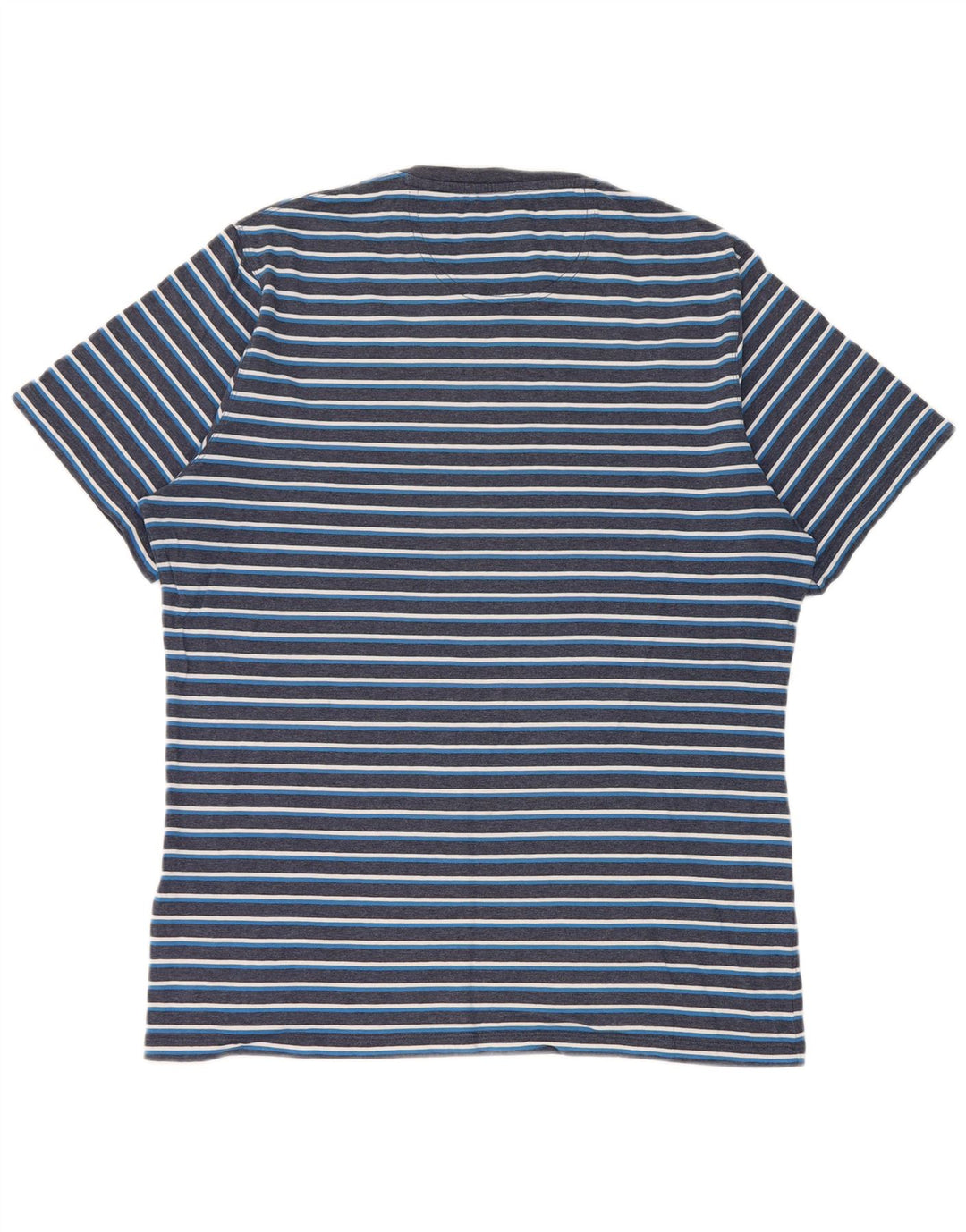 Camiseta masculina Barbour Top médio algodão listrado azul marinho