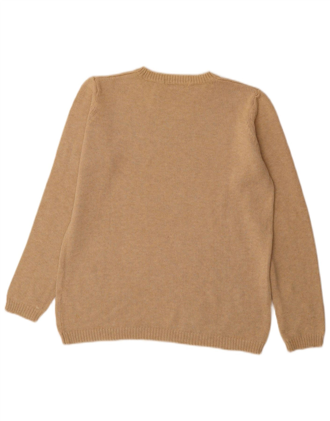 Suéter feminino Marks & Spencer grande com gola canoa Reino Unido 10 pequeno bege