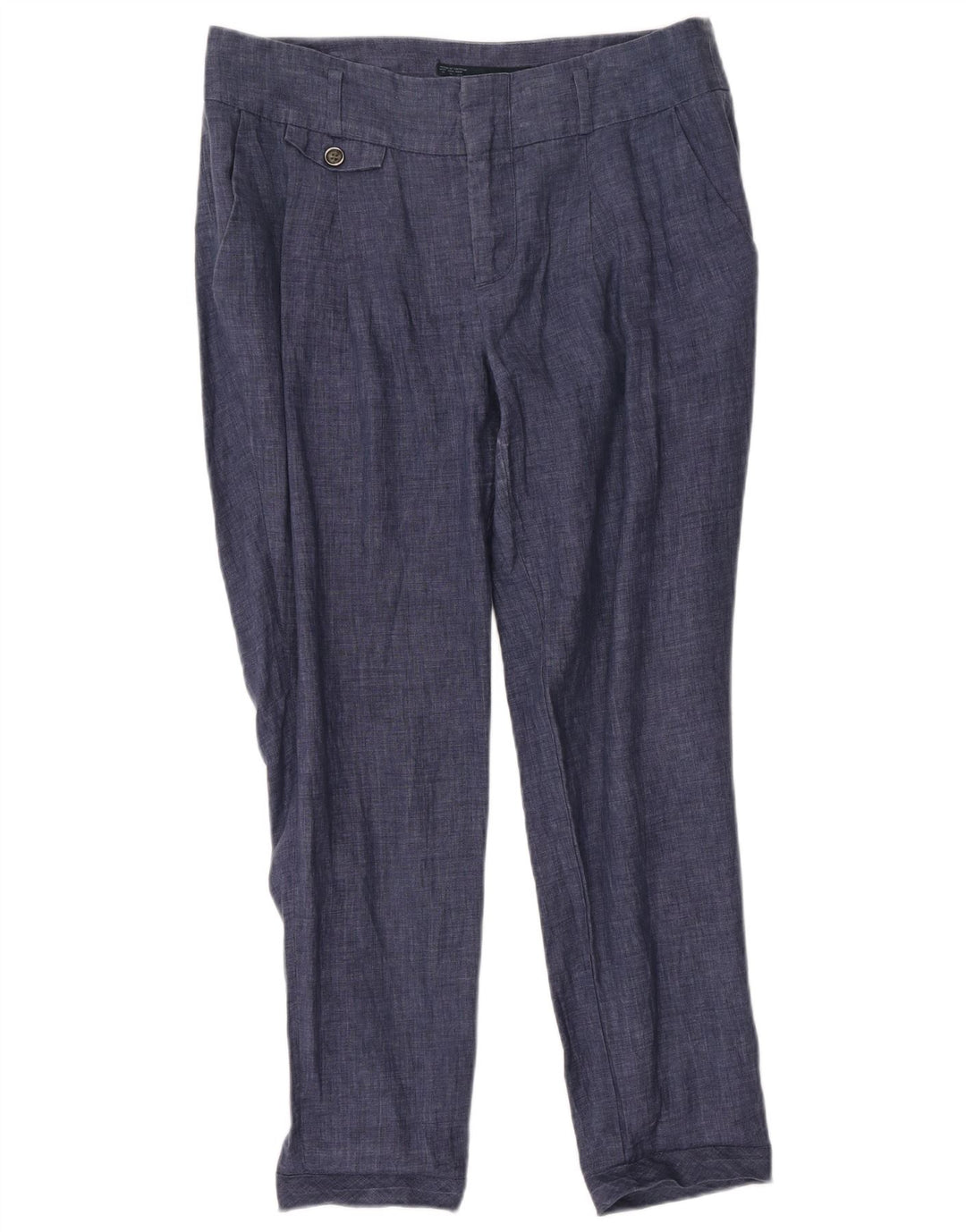 Zara Calça Chino Feminina Pegged Médio W28 L28 Azul Marinho