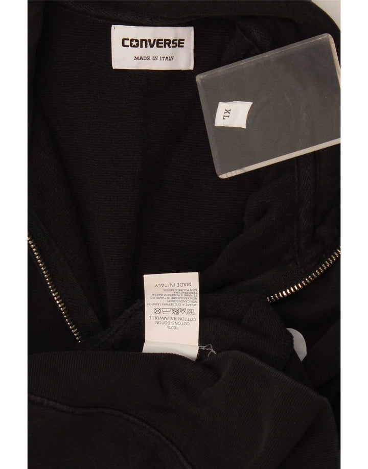 Converse Mens Tracksuit Top Jacket XL Algodão Preto