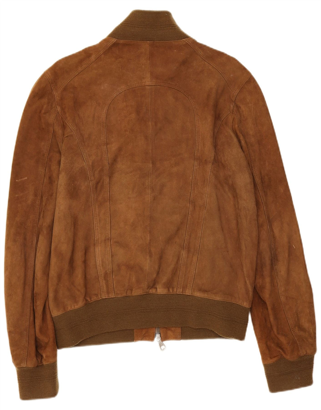 Jaqueta bomber masculina vintage em camurça IT 50 couro marrom grande