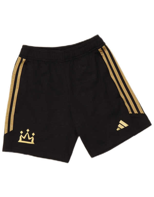 Shorts esportivos Adidas meninos 11-12 anos preto poliéster