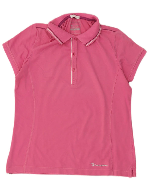 Camisa polo feminina Champion Easy Fit UK 16 grande rosa