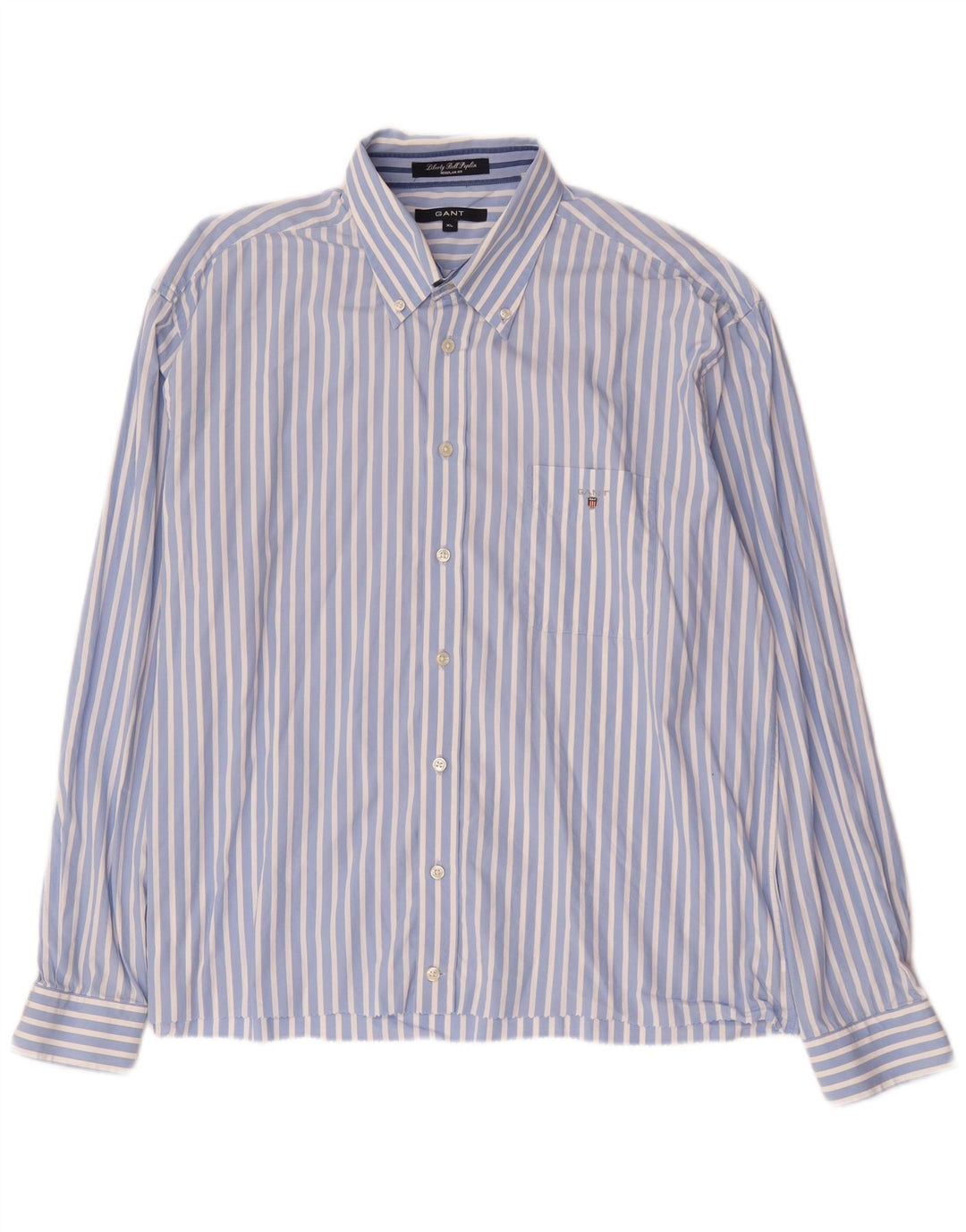 Camisa masculina Gant Regular Fit XL algodão listrado azul