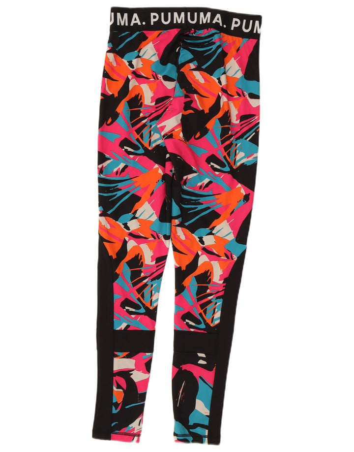Puma Womens Graphic Leggings UK 12 Médio Multicolorido Geométrico