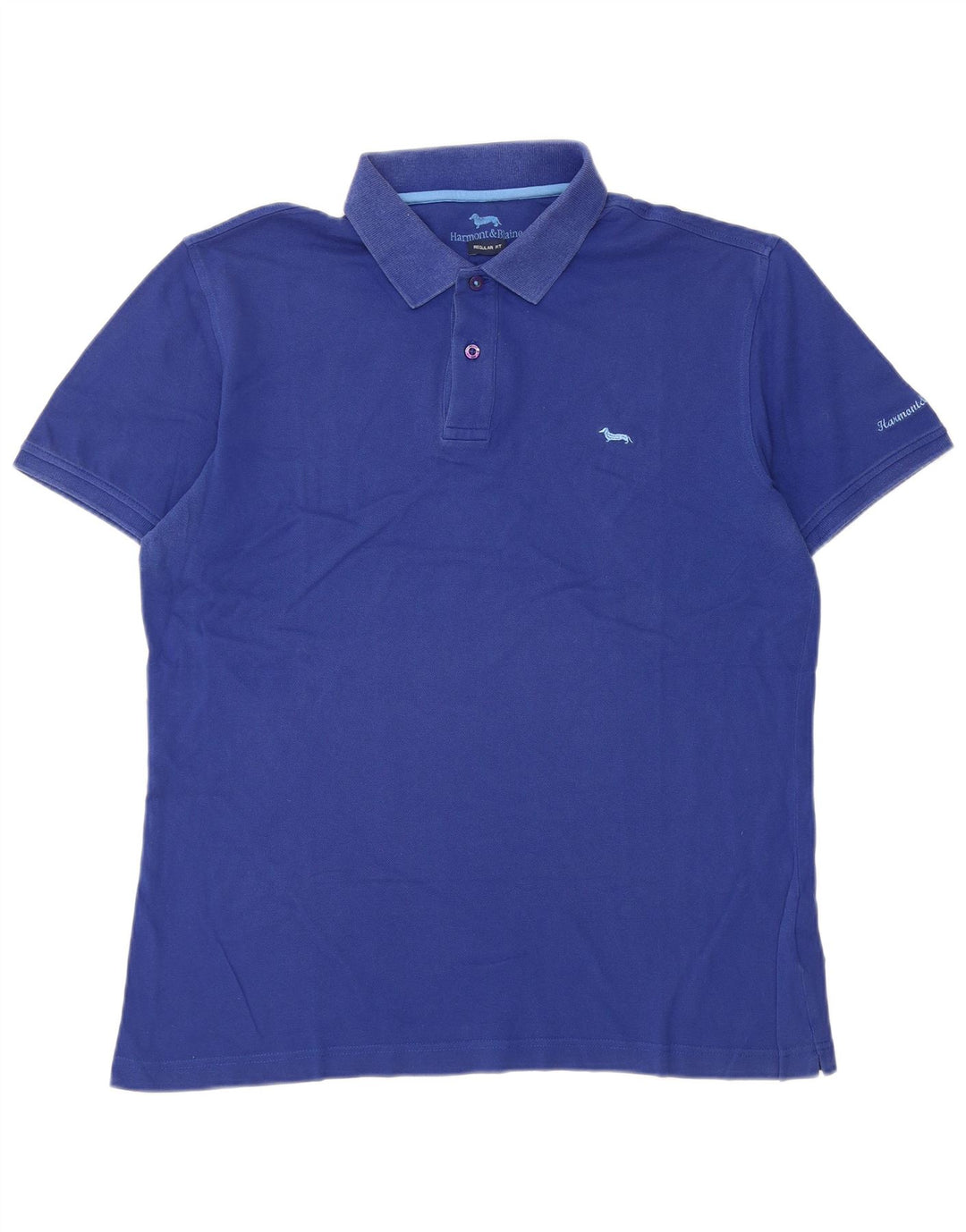Camisa polo masculina Harmont & Blaine Regular Fit grande azul