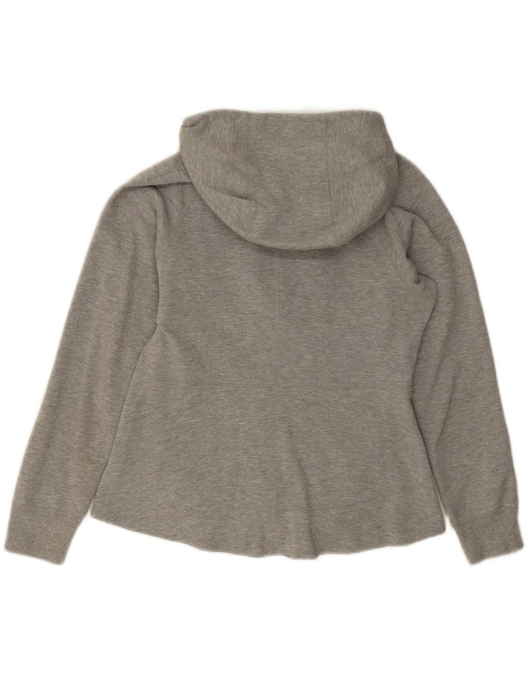 Suéter feminino Nike com capuz e zíper UK 10 pequeno algodão cinza