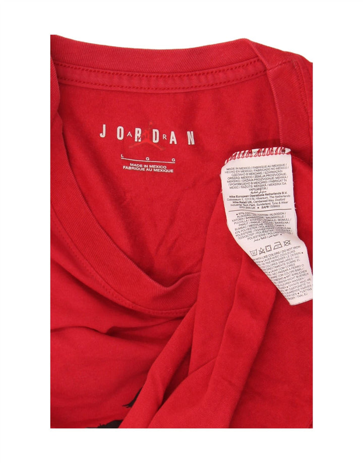 Camiseta masculina Jordan grande algodão vermelho