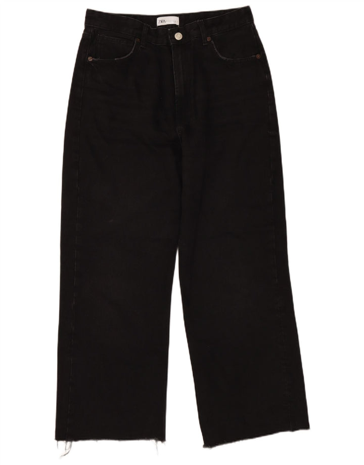 Zara Jeans Soltos Femininos EU 42 Grande W32 L28 Preto