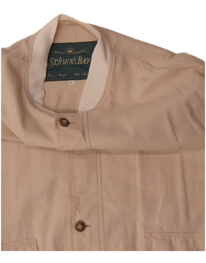 Jaqueta bomber masculina St John's Bay UK 42 XL bege