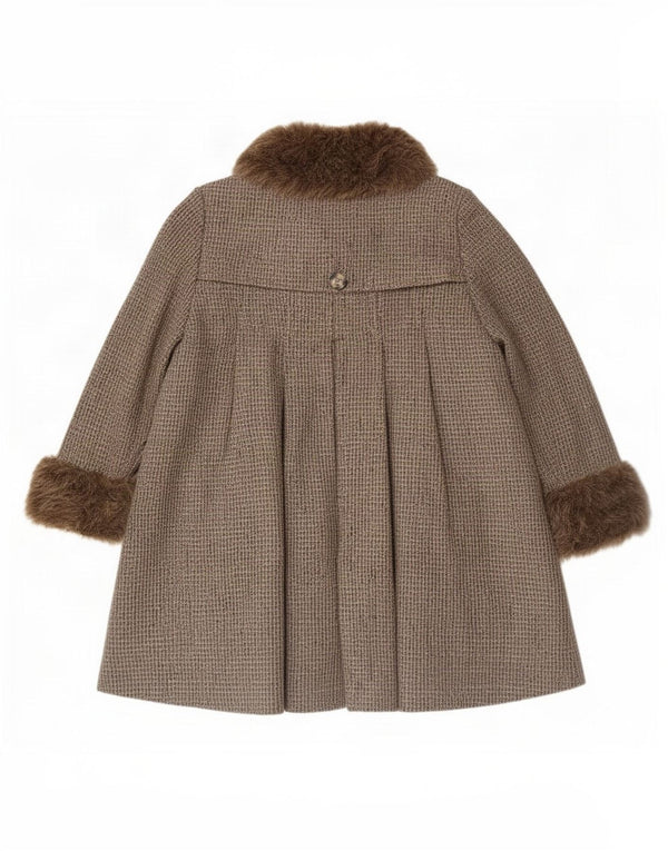 Sobretudo feminino Topshop UK 14 grande poliéster cinza