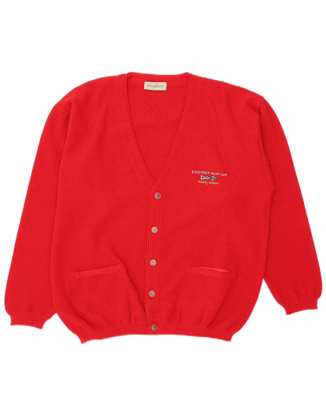 Suéter Cardigan Masculino Explorer IT 54 XL Acrílico Vermelho