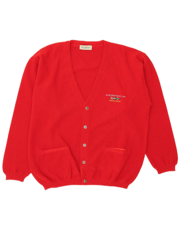 Suéter Cardigan Masculino Explorer IT 54 XL Acrílico Vermelho