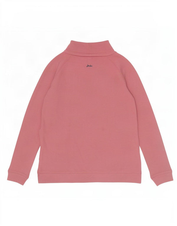 Suéter feminino Joules com gola redonda e algodão rosa grande UK 14