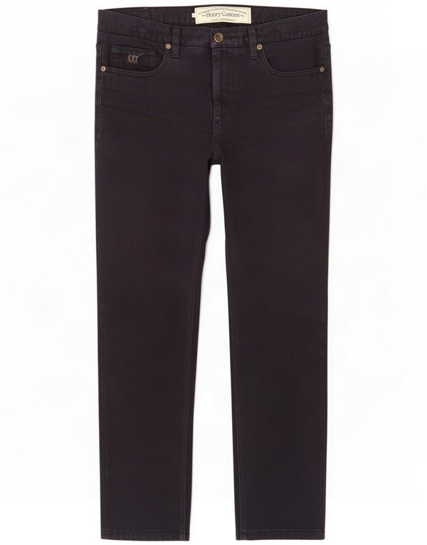 Henry Cottons Calça casual reta masculina W36 L30 Algodão azul marinho
