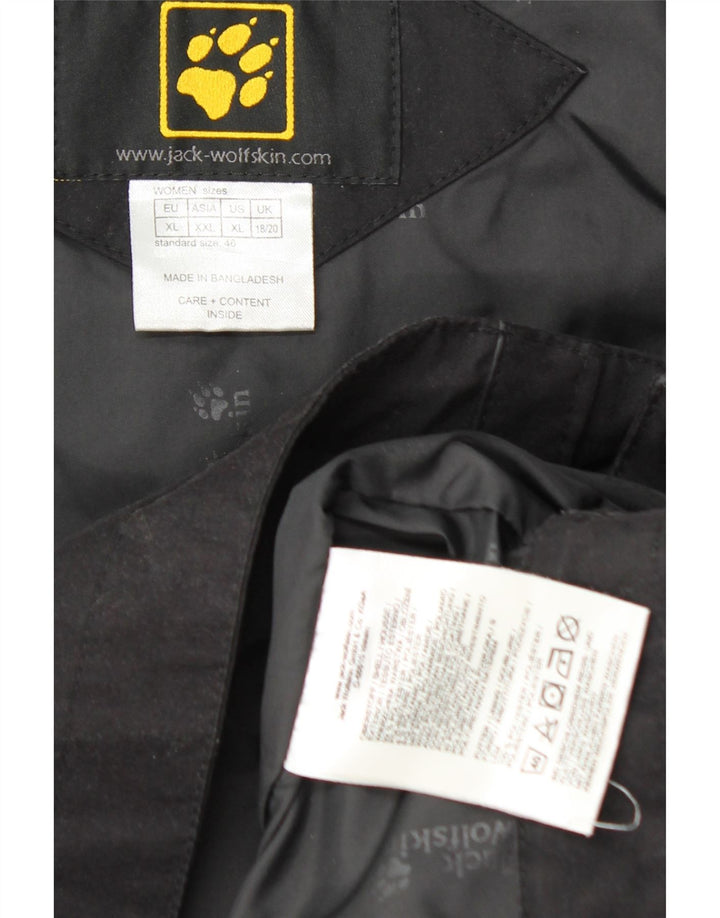 Casaco corta-vento feminino Jack Wolfskin Reino Unido 18/20 XL poliéster preto