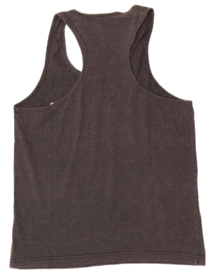 Reebok Mens Colete Top XS Algodão Cinza