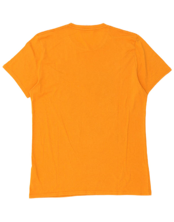 Hollister Mens Graphic T-Shirt Top Médio Algodão Laranja