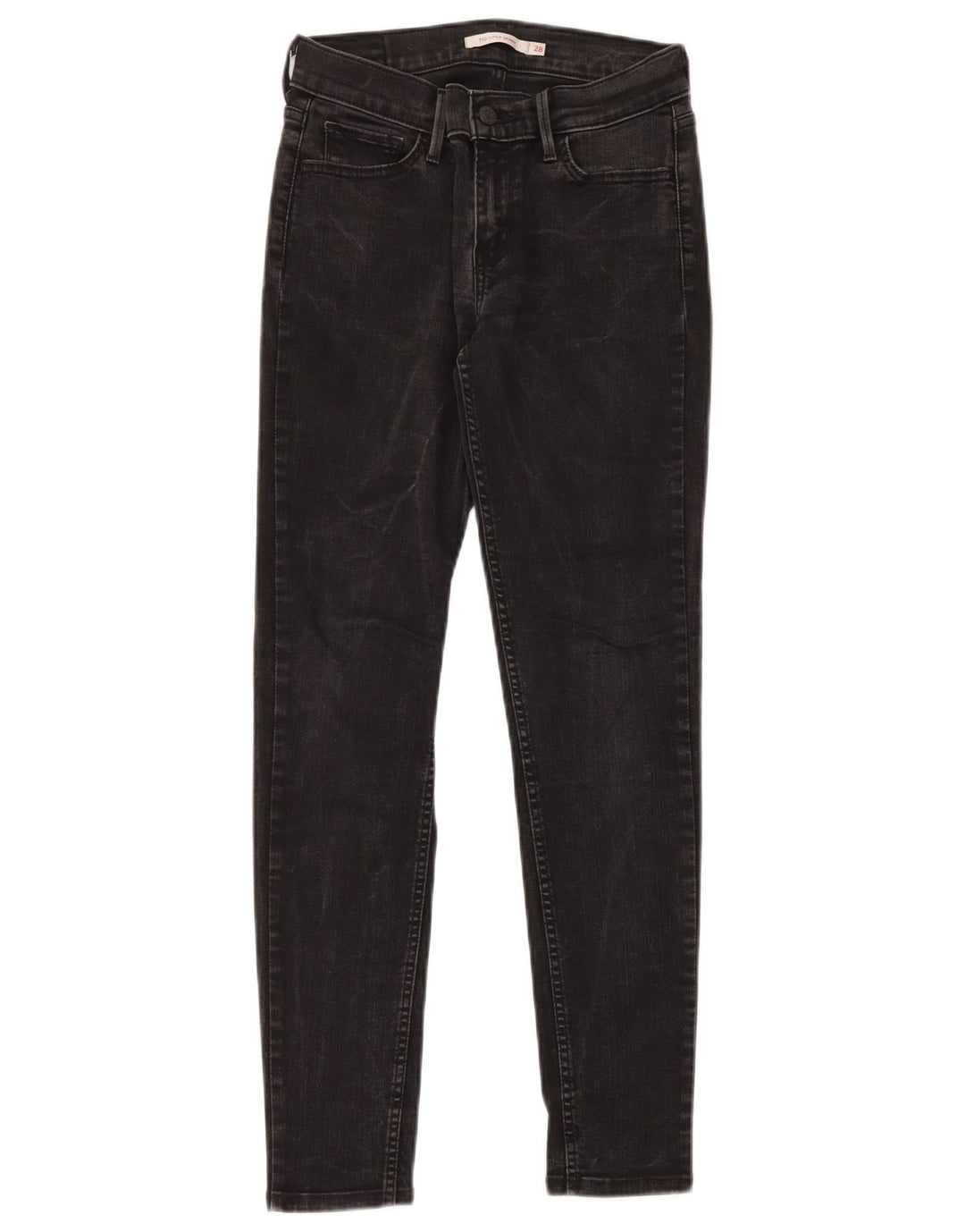 Calça jeans feminina LEVI'S 710 Super Skinny W28 L28 algodão preto