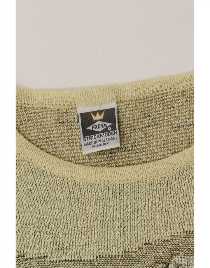 Suéter feminino Freya com gola canoa e gola redonda Reino Unido 14 médio amarelo