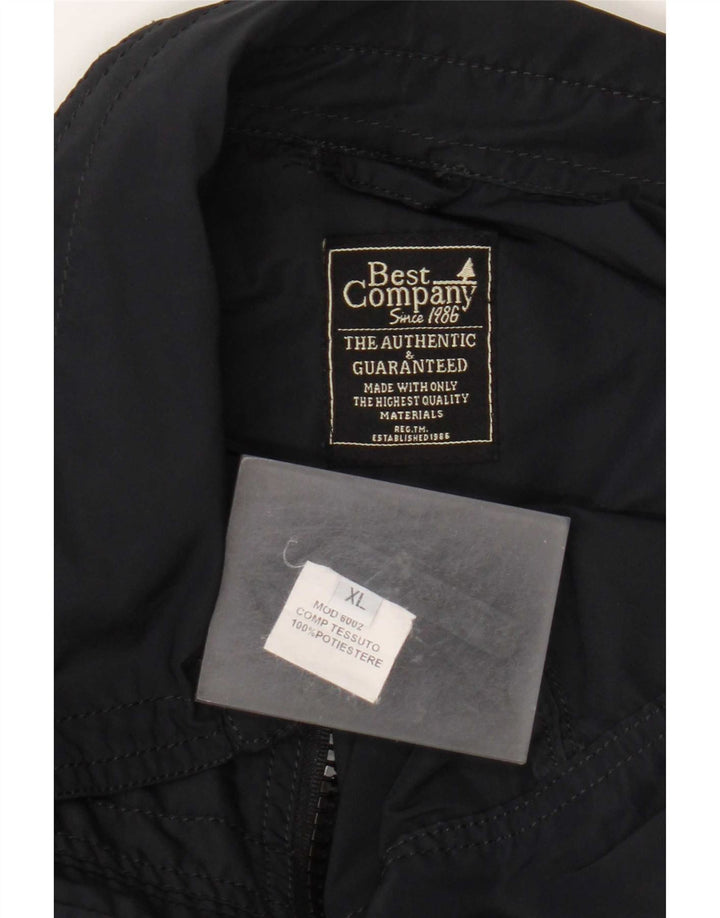 Jaqueta utilitária masculina Best Company UK 42 XL poliéster azul marinho