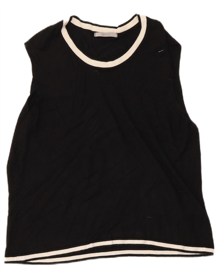 Top colete feminino Marks & Spencer UK 18 XL preto viscose