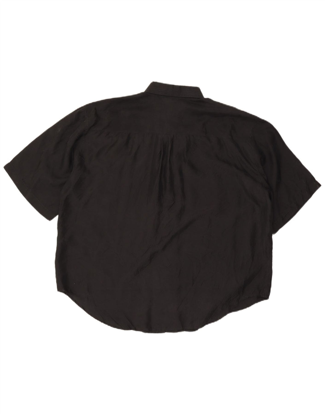 Camisa feminina Miss Joy de manga curta grande IT 46 seda preta grande